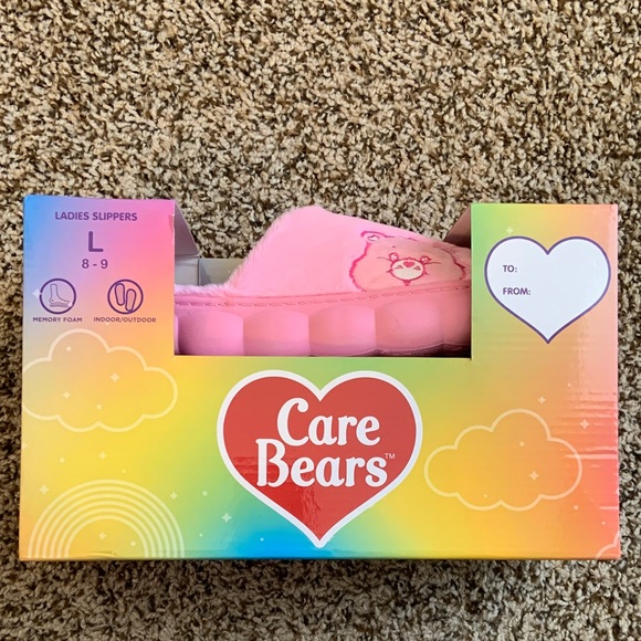 Care Bears Other - Care Bears Pink Ladies' Plush Slip-On Slippers